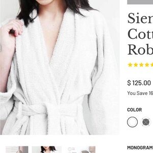 Luxor Linens lakeview collection white 100 percent Egyptian cotton bath spa robe